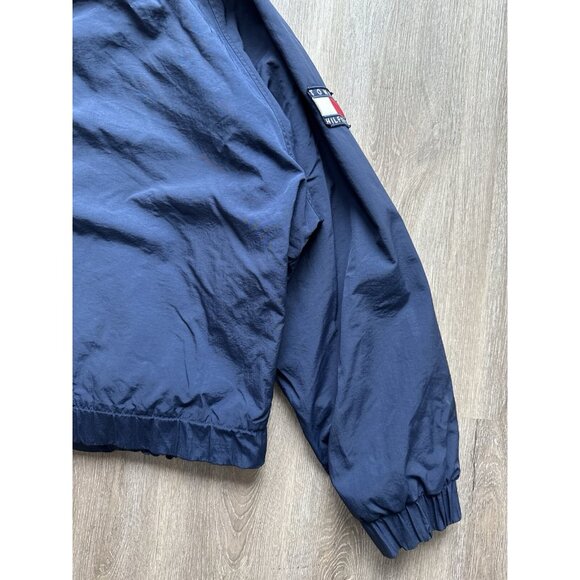 Vintage Tommy Hilfiger Jacket Rare Streetwear Hype XLarge Blue Yellow Red Patch - Picture 14 of 16